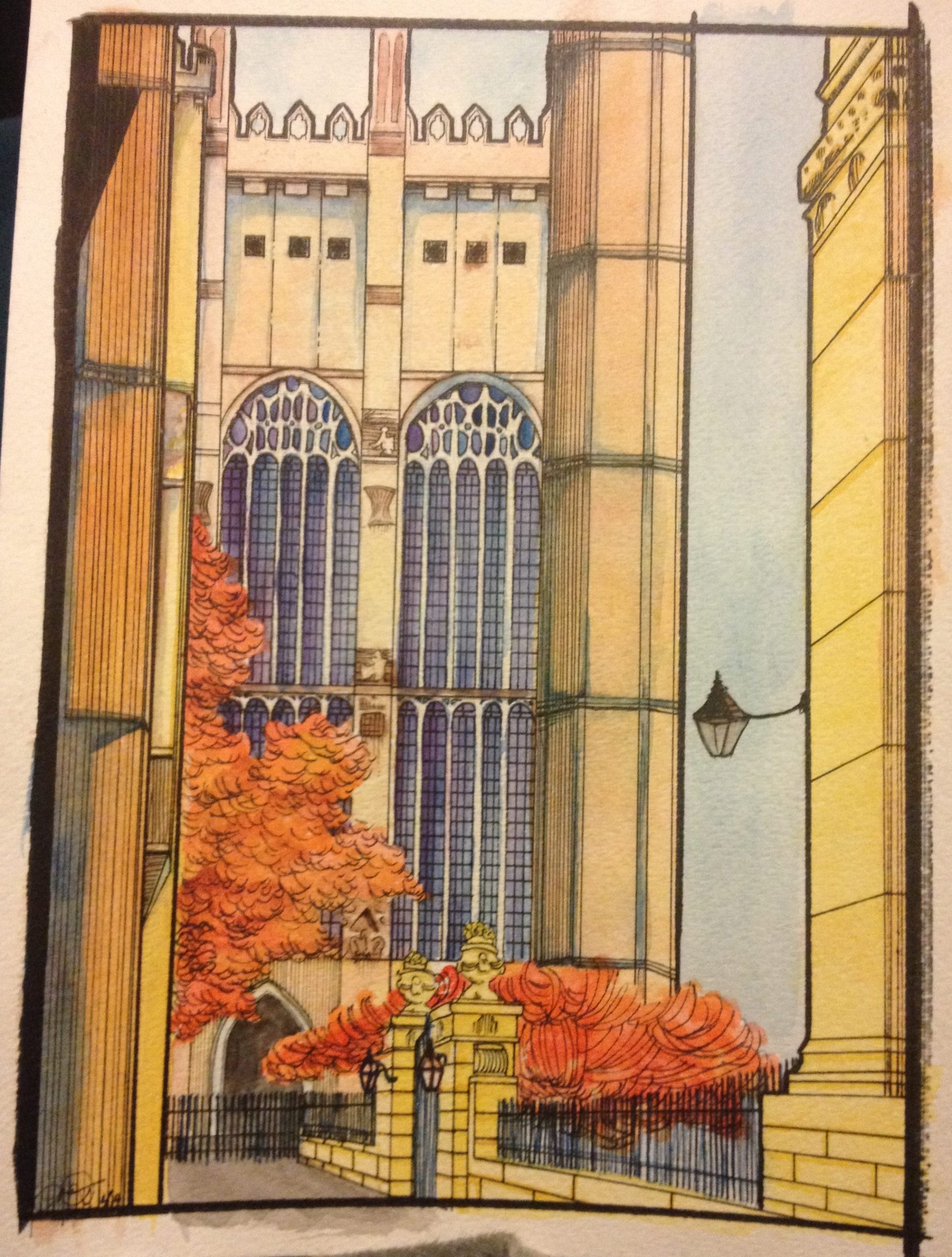 Cambridge #1 – Watercolor